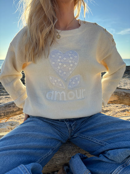 Pull amour stella écru