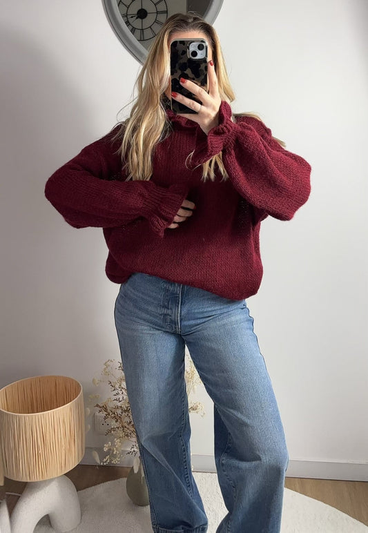 Pull doux  ANNA bordeaux