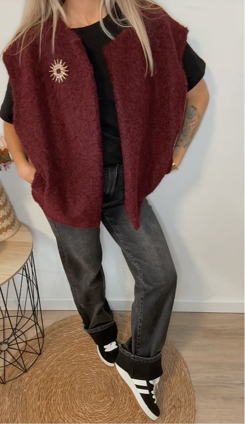 Veste sans manches Bordeaux Soleil