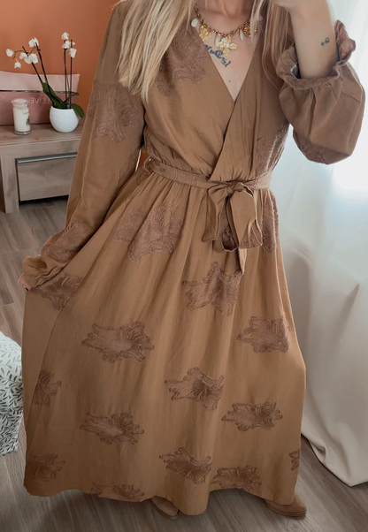 Robe Emma bohème marron