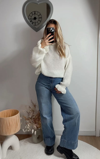 Pull doux ANNA blanc