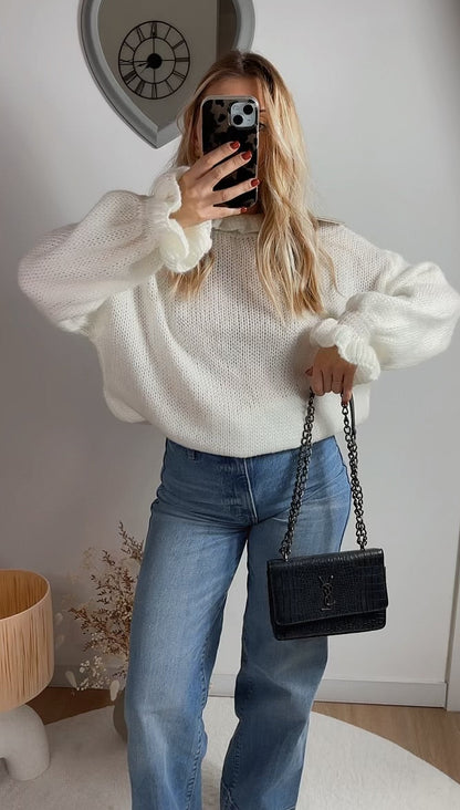 Pull doux ANNA blanc