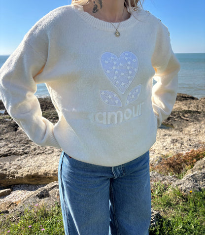 Pull amour stella écru
