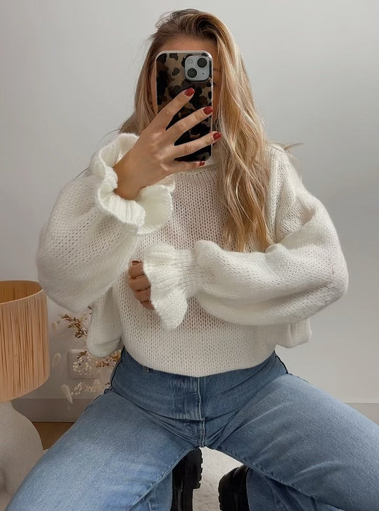 Pull doux ANNA blanc