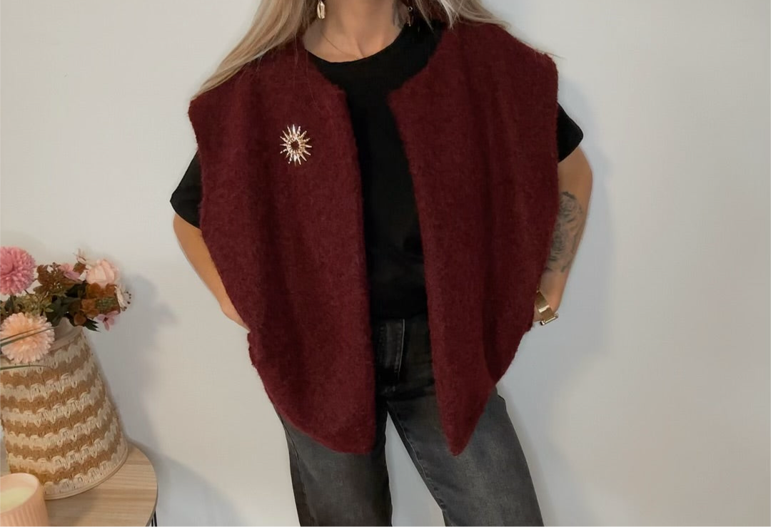 Veste sans manches Bordeaux Soleil