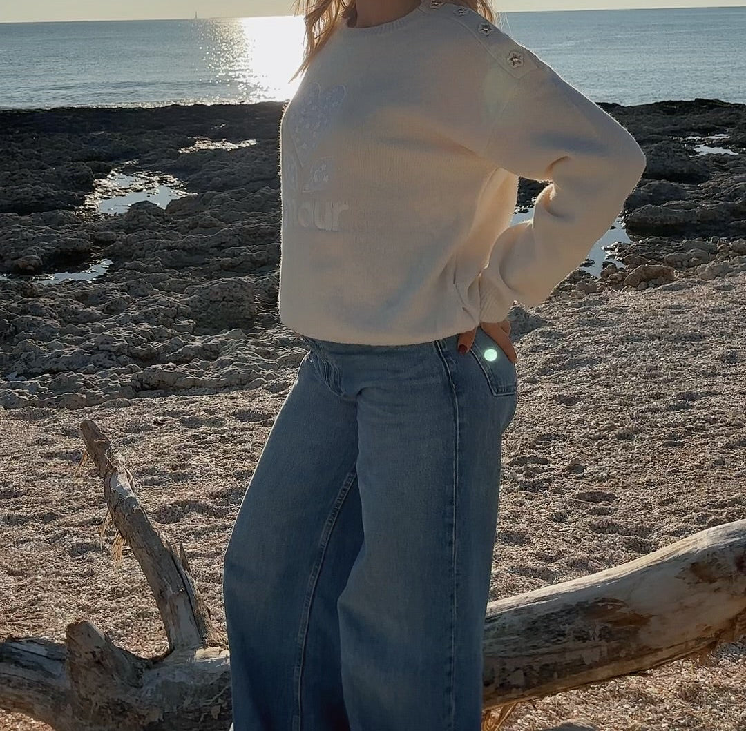 Pull amour stella écru