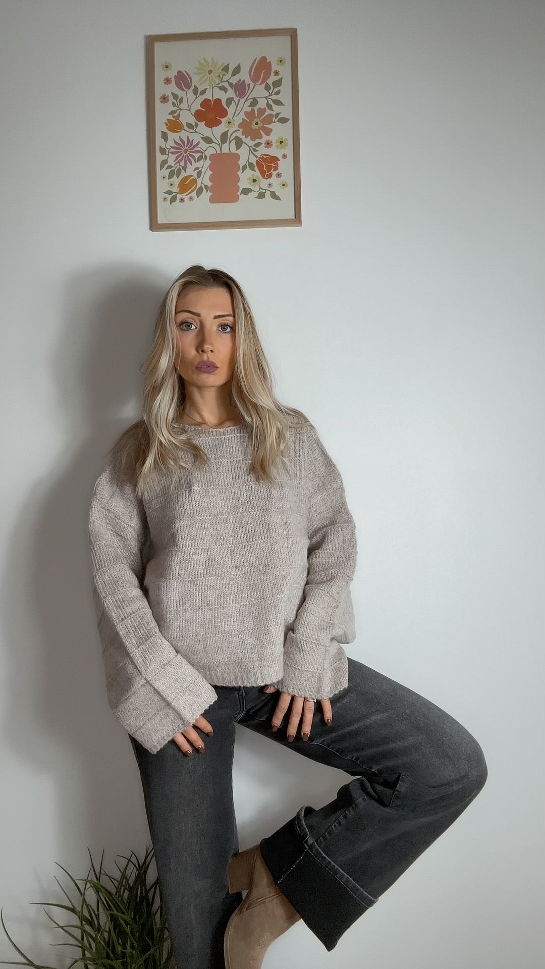 Pull Maille Lucie Taupe